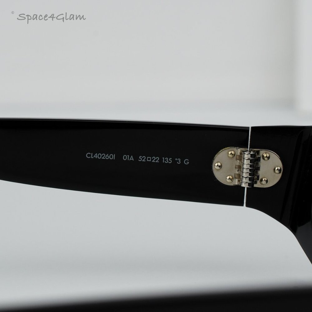BRAND NEW Celine CL40260I 01A Black Dark Grey  Cat Eye Unisex Sunglasses - Picture 5 of 7
